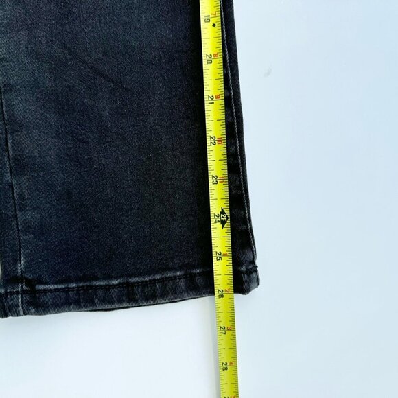 MANGO MNG organic cotton Straight Cropped Jandri Jeans black Mid Rise size 1 - Picture 4 of 12